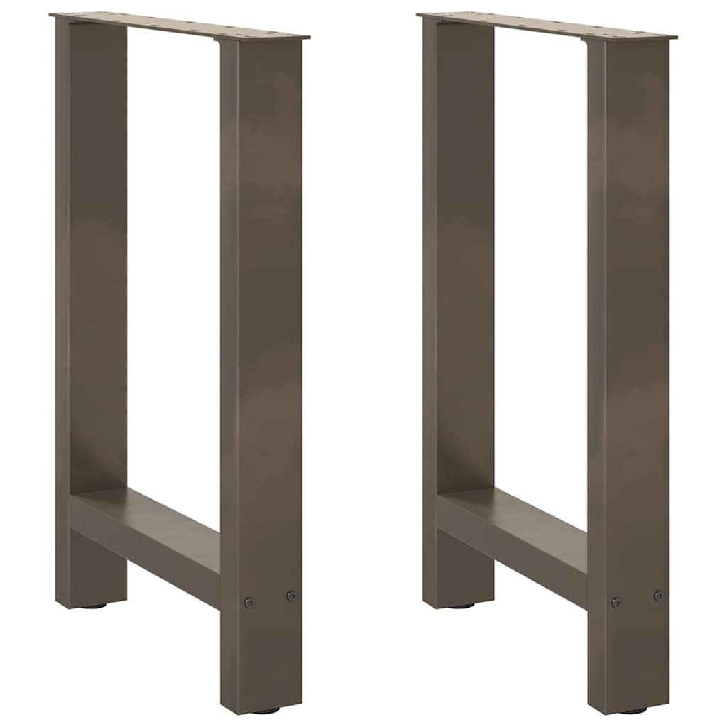 Pieds de table à manger en acier naturel 2 pièces 50 x (72-73) cm Acier - XIOS