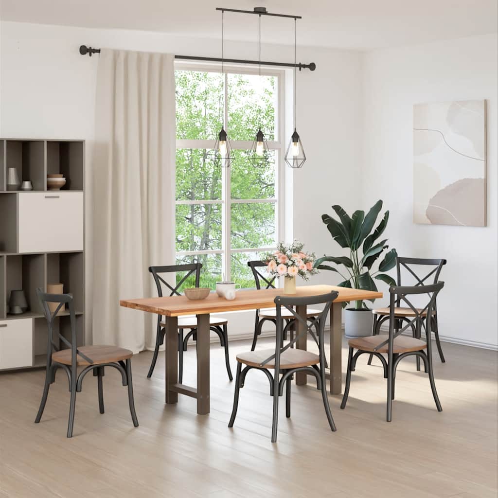 Pieds de table à manger en acier naturel 2 pièces 50 x (72-73) cm Acier - XIOS