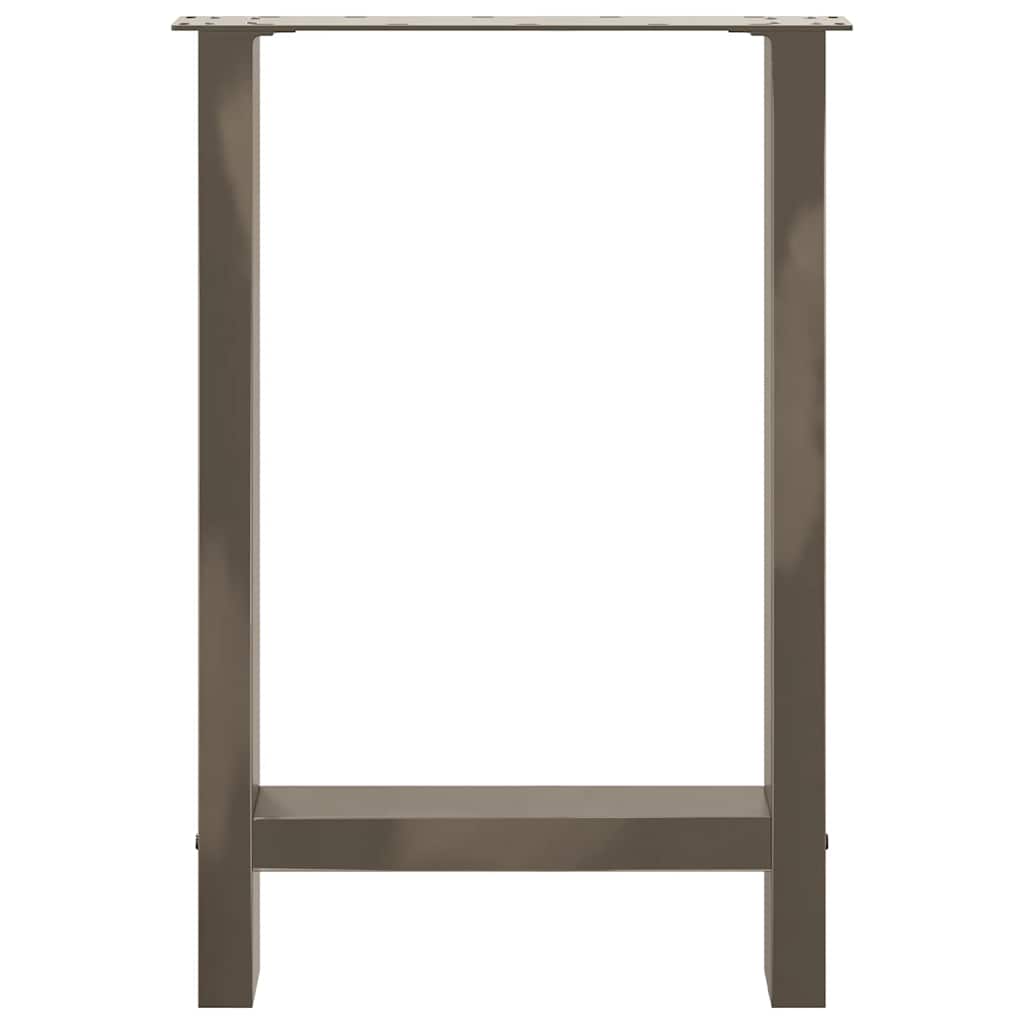 Pieds de table à manger en acier naturel 2 pièces 50 x (72-73) cm Acier - XIOS