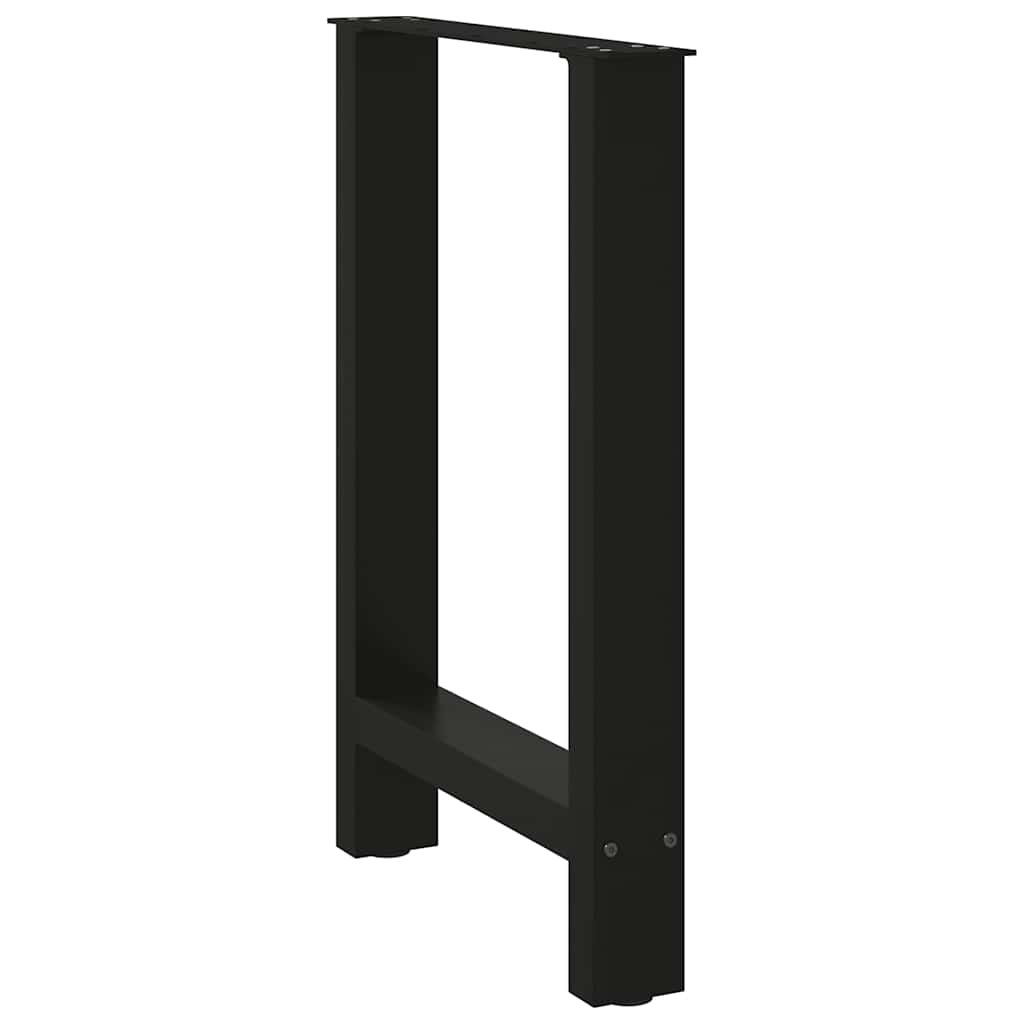 Pieds de table à manger Noir 2 pièces 60 x (72-73) cm Acier - XIOS