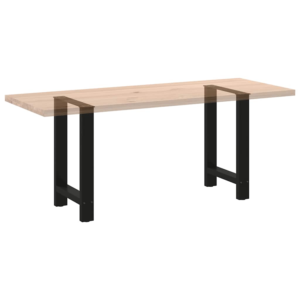 Pieds de table à manger Noir 2 pièces 60 x (72-73) cm Acier - XIOS