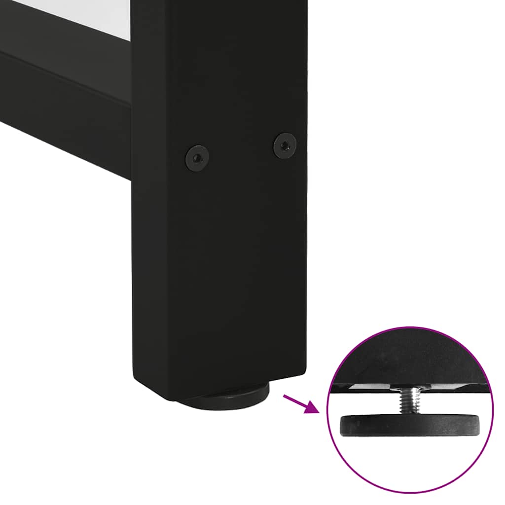 Pieds de table à manger Noir 2 pièces 60 x (72-73) cm Acier - XIOS