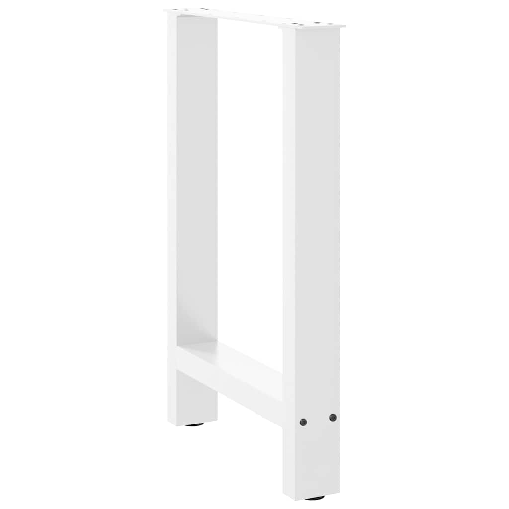 Pieds de table à manger Blanc 2 pièces 60 x (72-73) cm Acier - XIOS