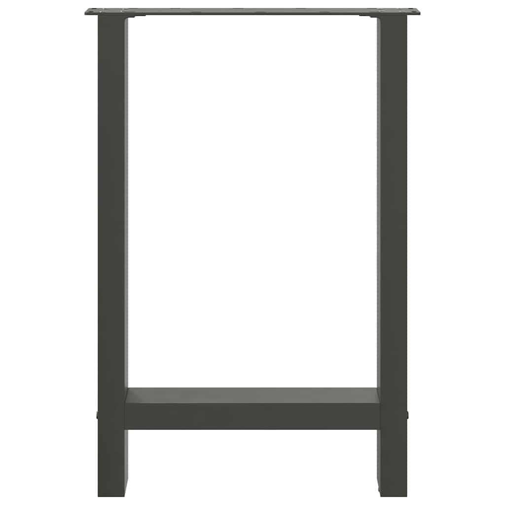 Pieds de table à manger Anthracite 2 pièces 60 x (72-73) cm Acier - XIOS