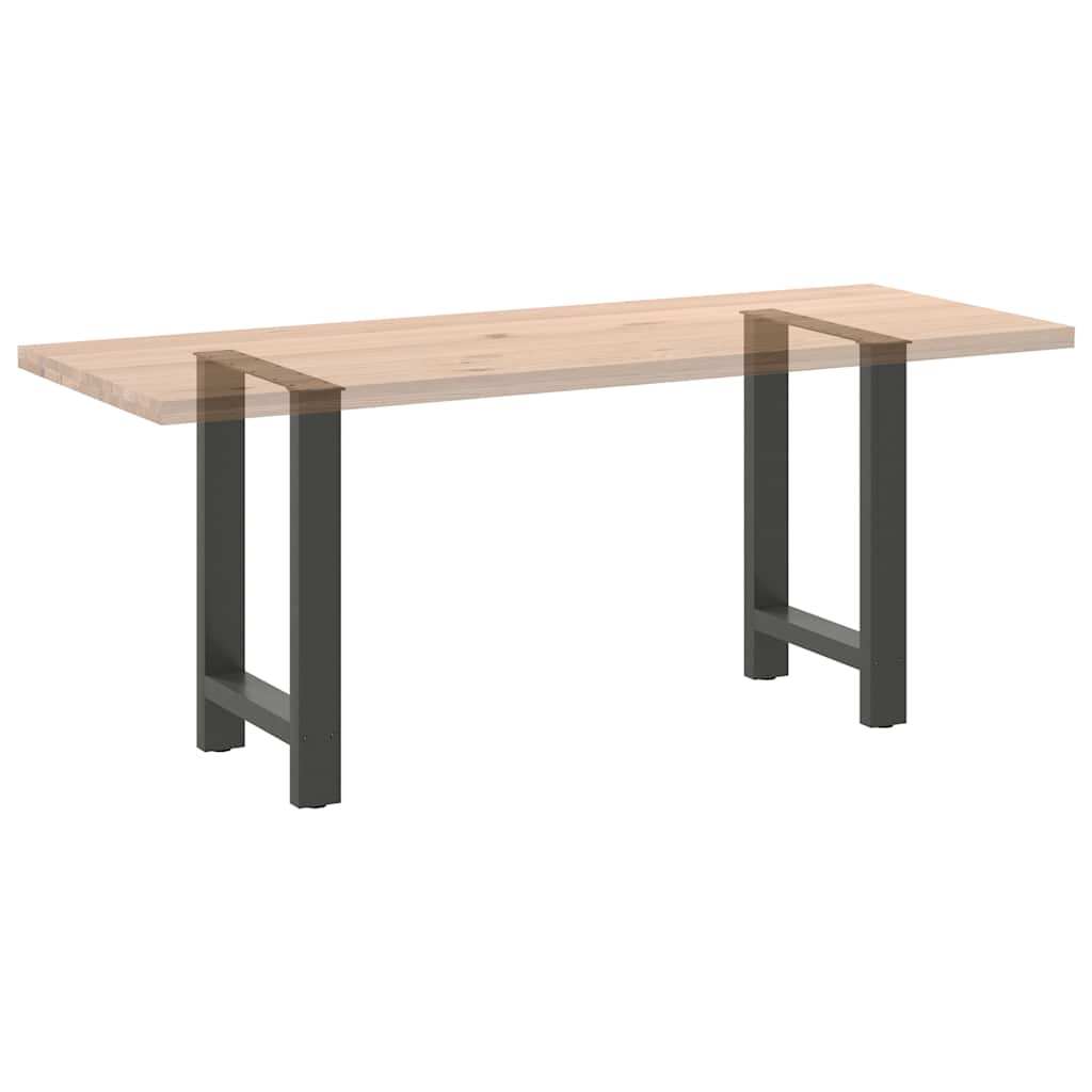 Pieds de table à manger Anthracite 2 pièces 60 x (72-73) cm Acier - XIOS