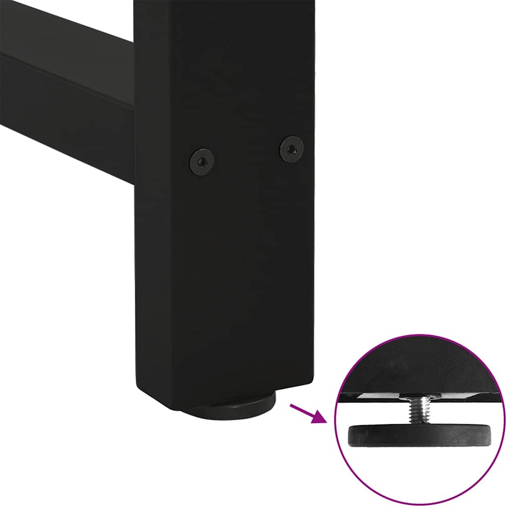 Pieds de table à manger Noir 2 pièces 70 x (72-73) cm Acier - XIOS