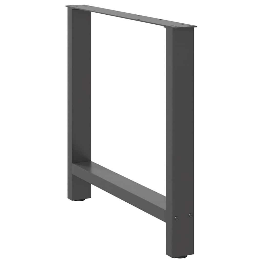 Pieds de table à manger Anthracite 2 pièces 80 x (72-73) cm Acier - XIOS