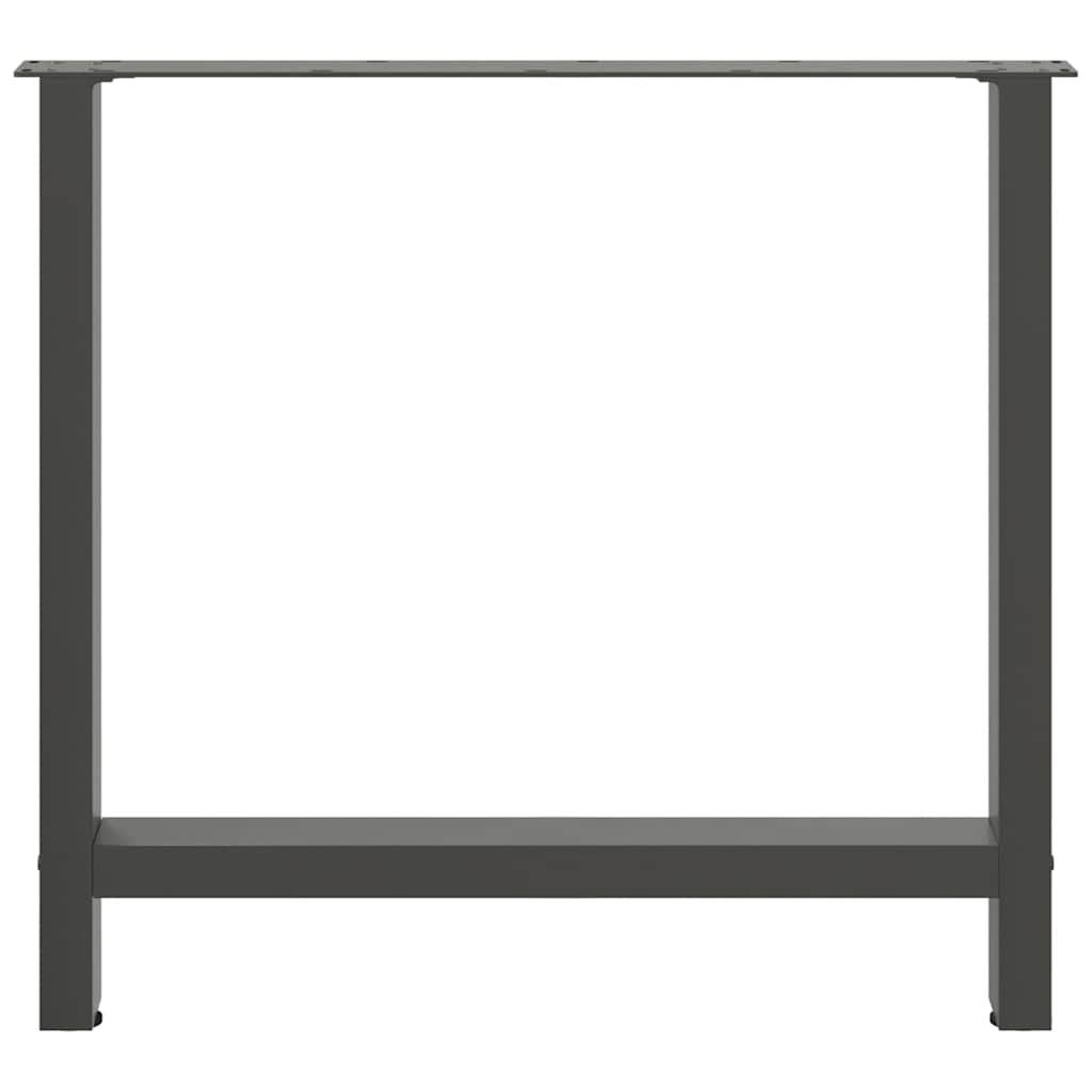 Pieds de table à manger Anthracite 2 pièces 80 x (72-73) cm Acier - XIOS