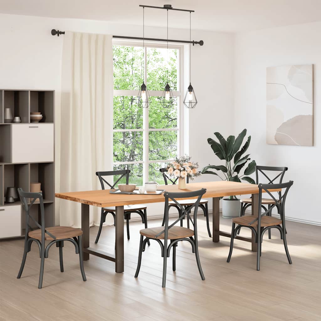 Pieds de table à manger en acier naturel 2 pièces 80 x (72-73) cm Acier - XIOS