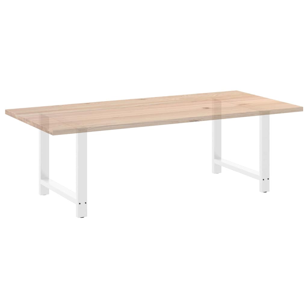 Pieds de table à manger Blanc 2 pièces 90 x (72-73) cm Acier - XIOS