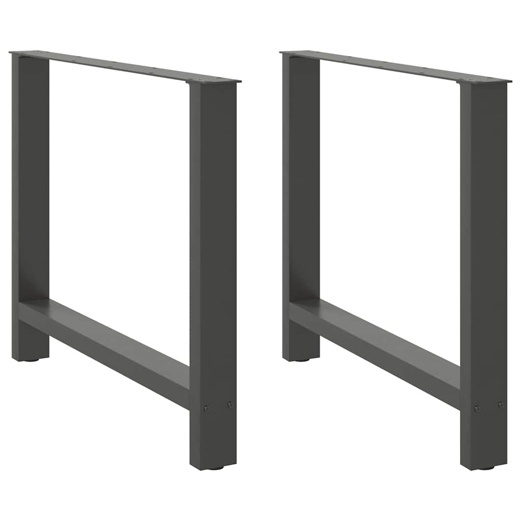 Pieds de table à manger Anthracite 2 pièces 90 x (72-73) cm Acier - XIOS