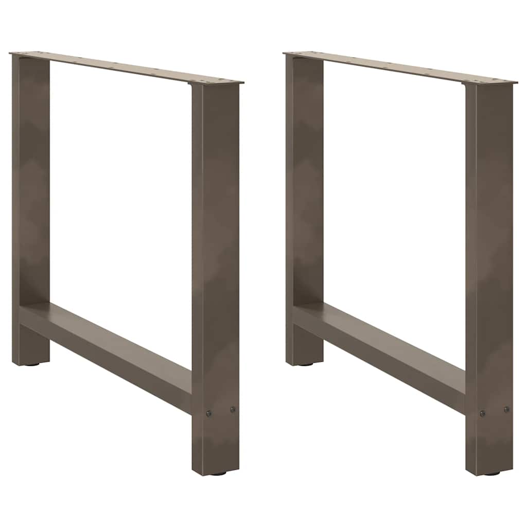 Pieds de table à manger en acier naturel 2 pièces 90 x (72-73) cm Acier - XIOS