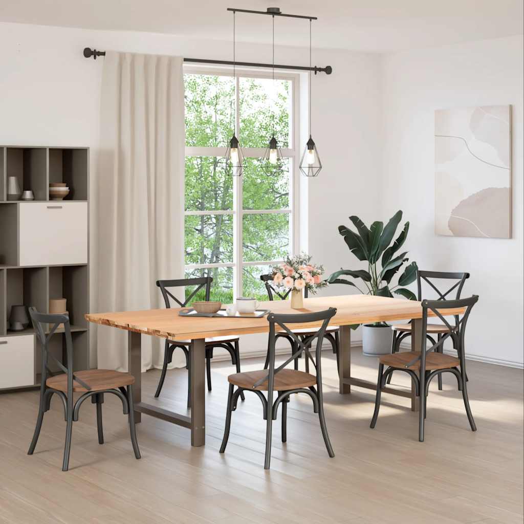 Pieds de table à manger en acier naturel 2 pièces 90 x (72-73) cm Acier - XIOS