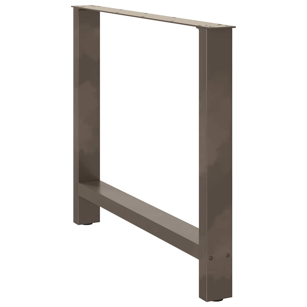 Pieds de table à manger en acier naturel 2 pièces 90 x (72-73) cm Acier - XIOS