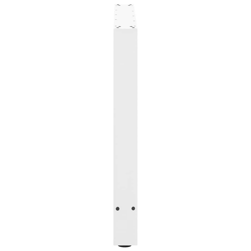 Pieds de table à manger Blanc 2 pièces 100 x (72-73) cm Acier - XIOS