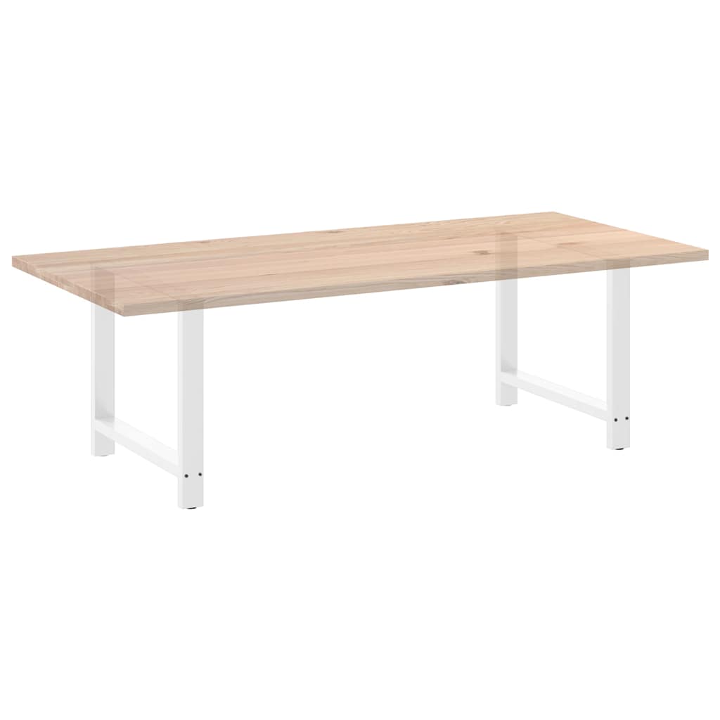 Pieds de table à manger Blanc 2 pièces 100 x (72-73) cm Acier - XIOS