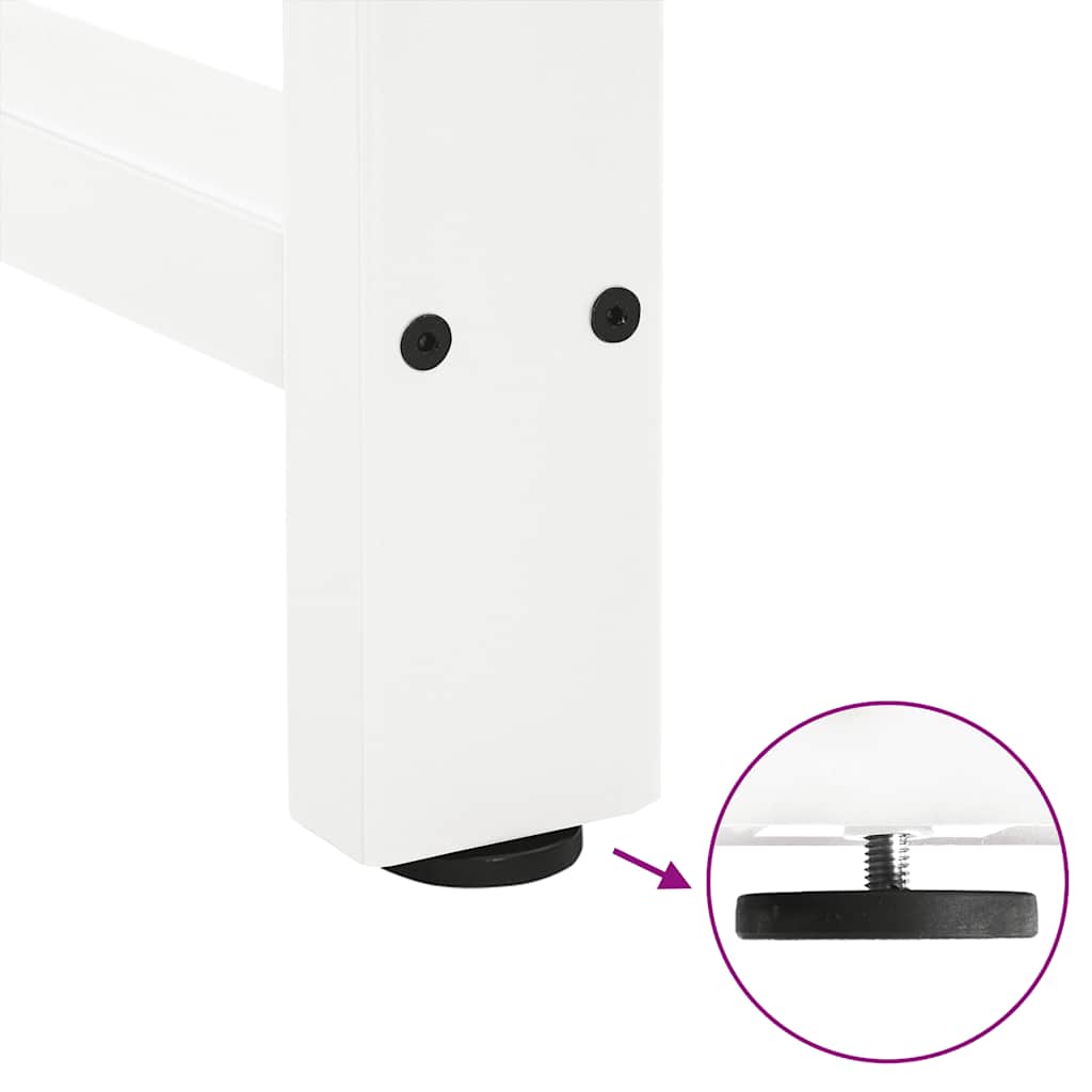 Pieds de table à manger Blanc 2 pièces 100 x (72-73) cm Acier - XIOS