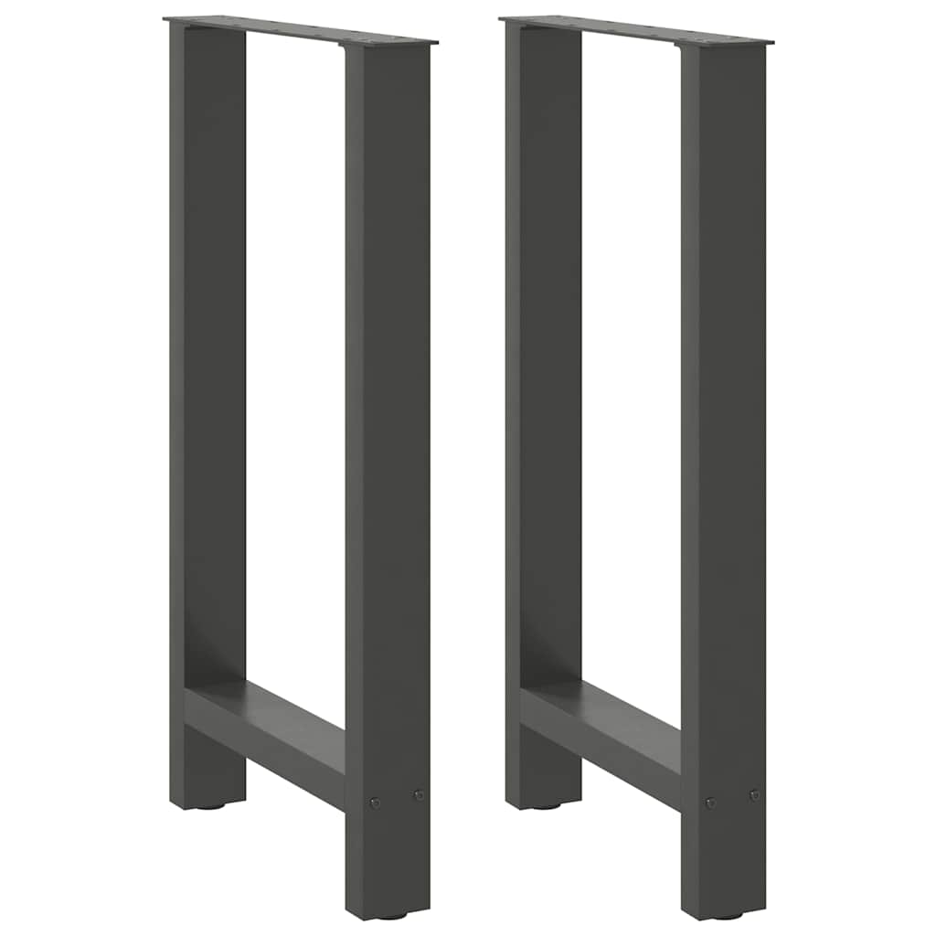 Pieds de table de bar Anthracite 2 pièces 40 x (90-91) cm Acier - XIOS