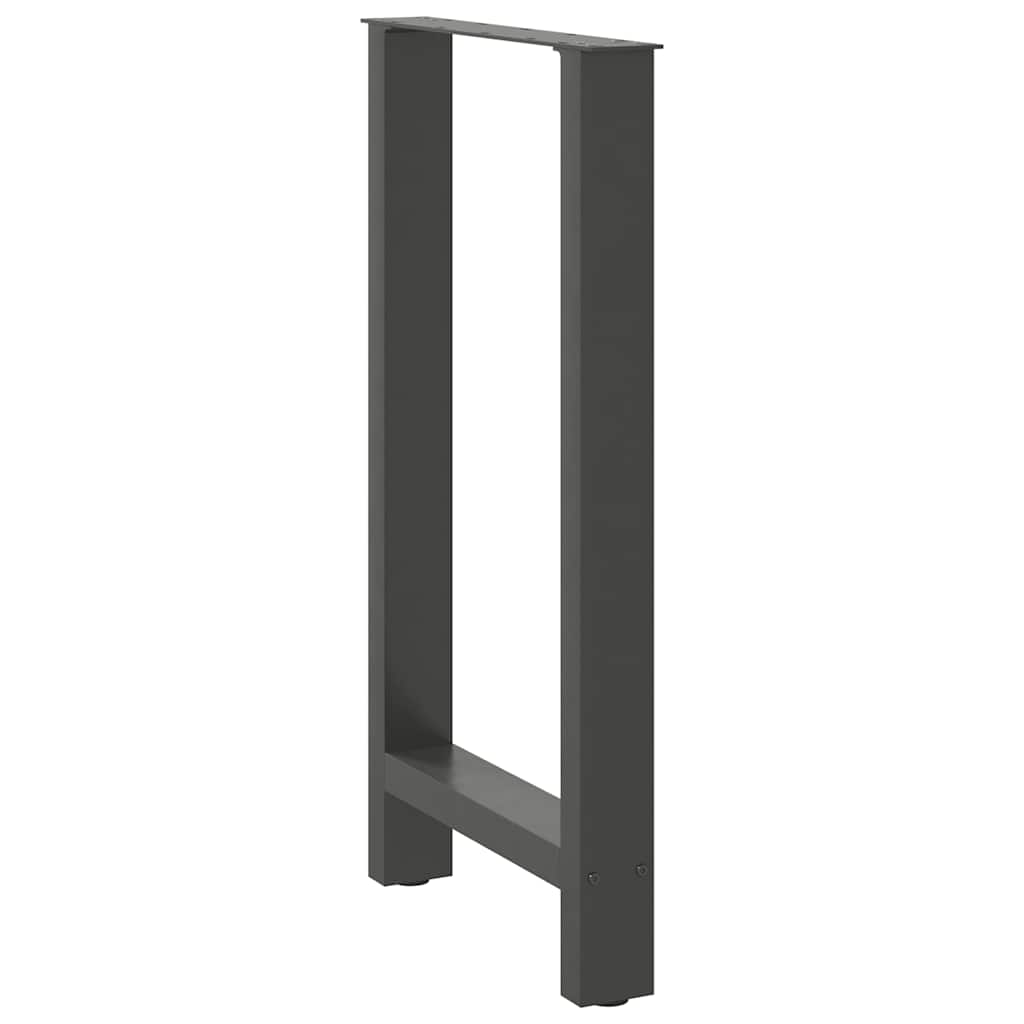 Pieds de table de bar Anthracite 2 pièces 40 x (90-91) cm Acier - XIOS