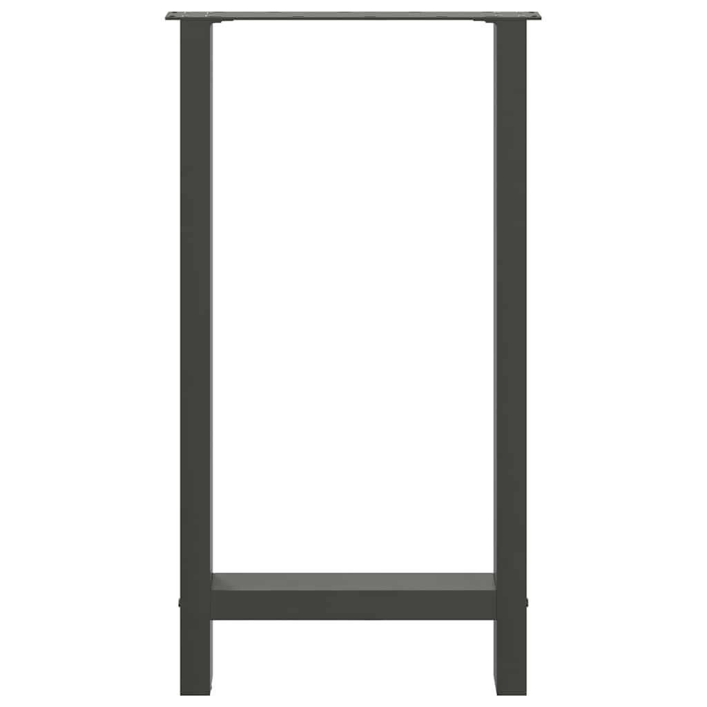 Pieds de table de bar Anthracite 2 pièces 40 x (90-91) cm Acier - XIOS