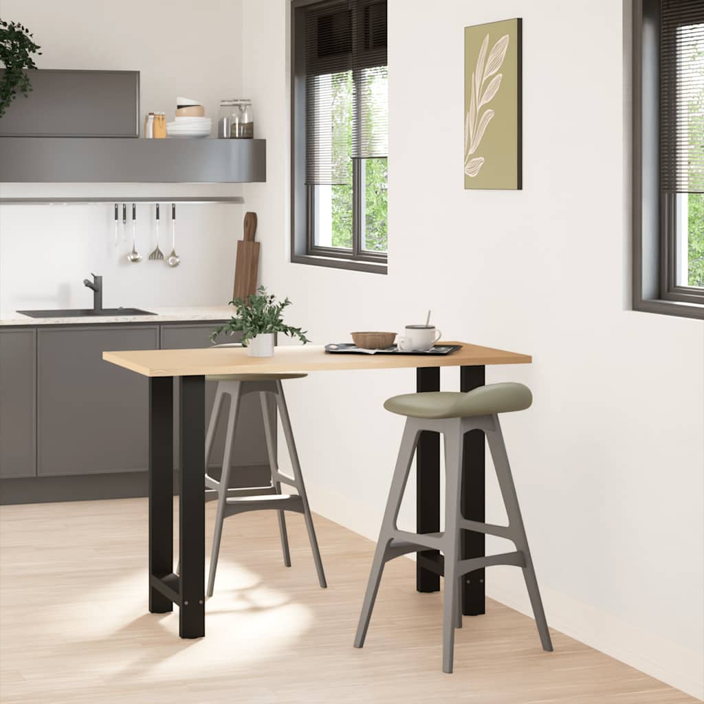 Pieds de table de bar Noir 2 pièces 50 x (90-91) cm Acier