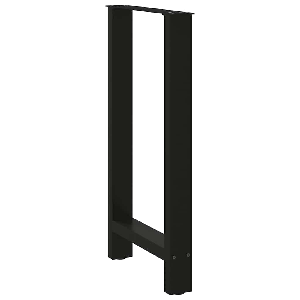 Pieds de table de bar Noir 2 pièces 50 x (90-91) cm Acier