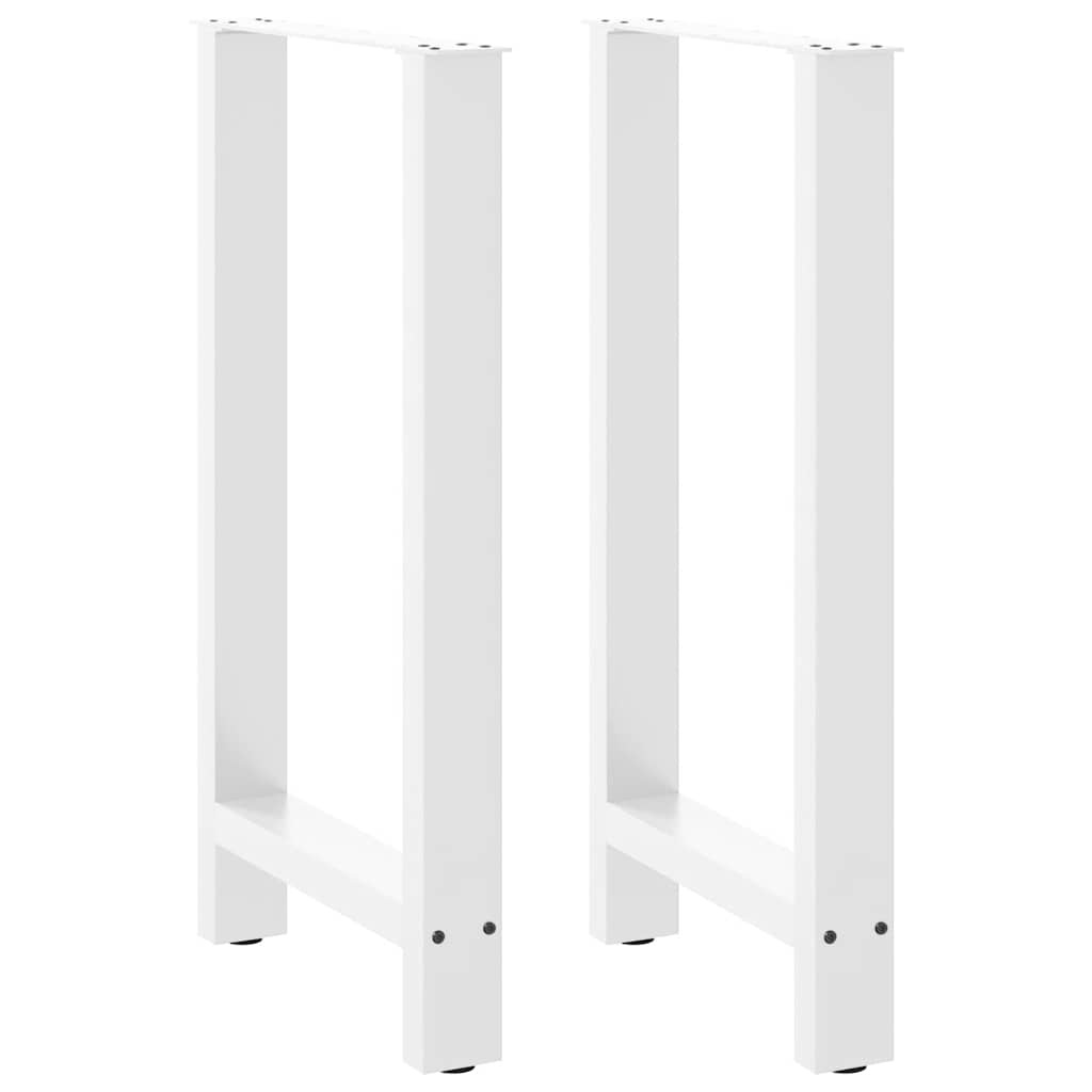 Pieds de table de bar Blanc 2 pièces 50 x (90-91) cm Acier - XIOS