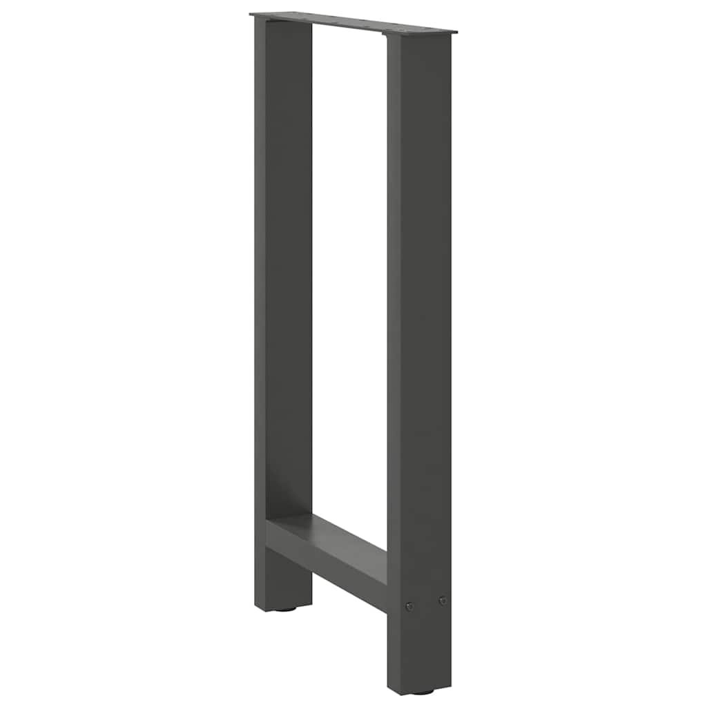 Pieds de table de bar Anthracite 2 pièces 50 x (90-91) cm Acier - XIOS