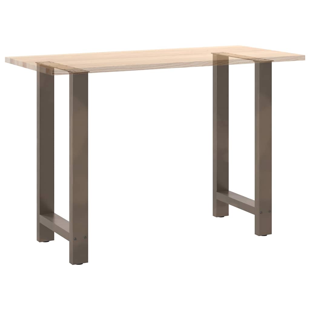 Pieds de table de bar en acier naturel, 2 pièces, 50 x 90-91 cm - XIOS