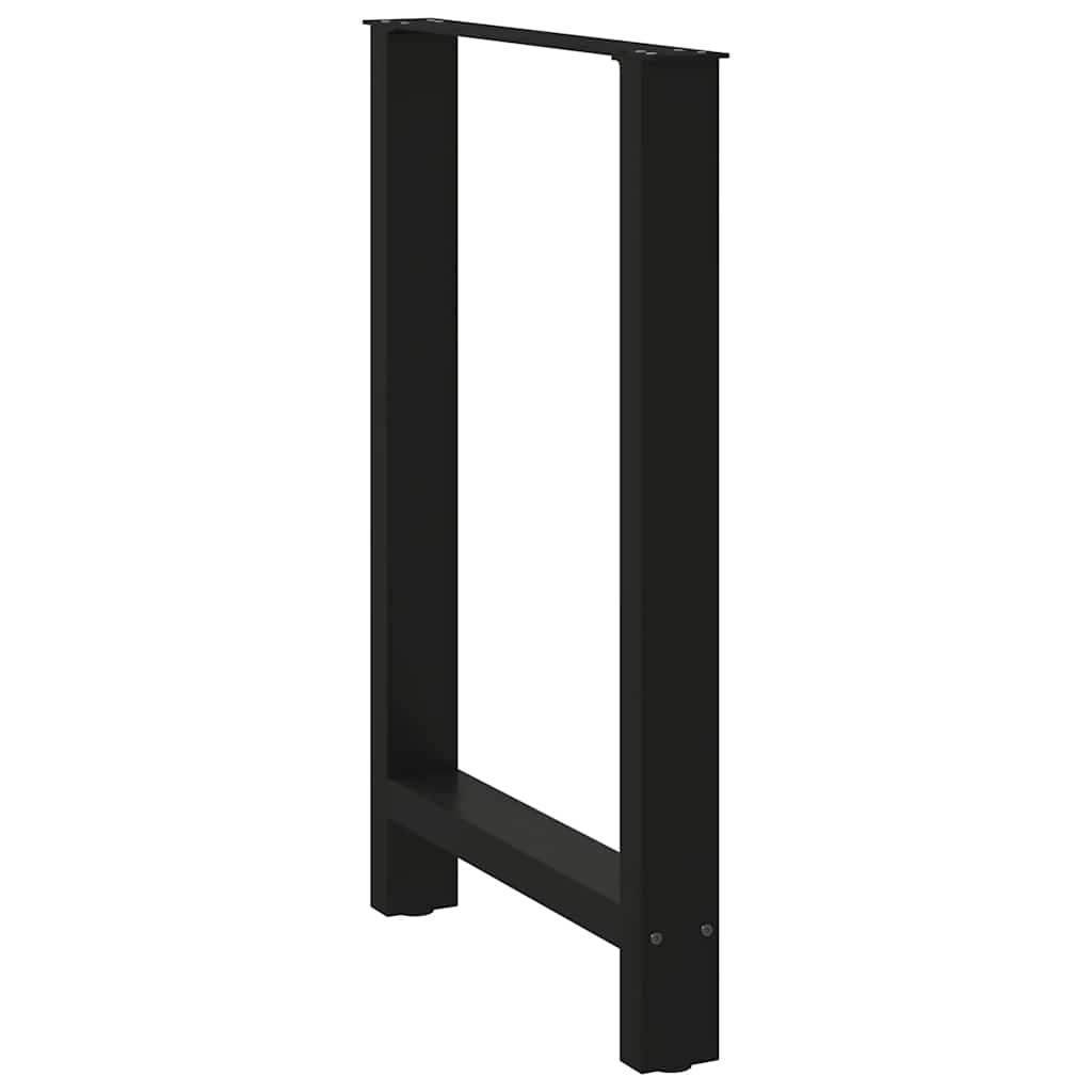 Pieds de table de bar Noir 2 pièces 60 x (90-91) cm Acier