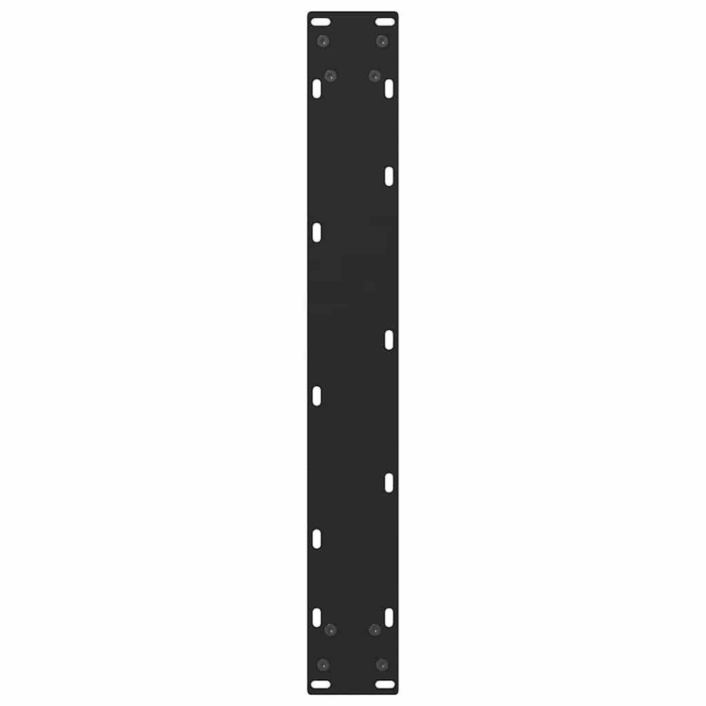 Pieds de table de bar Noir 2 pièces 60 x (90-91) cm Acier