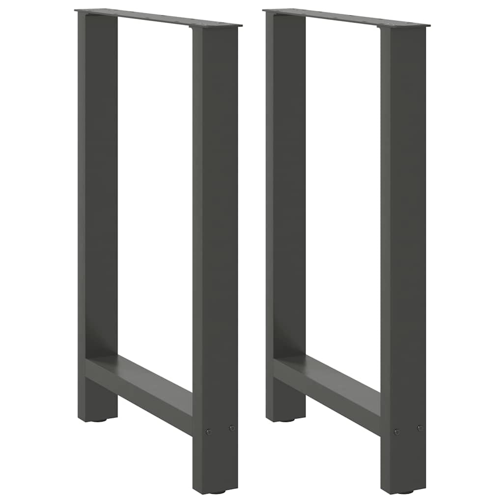 Pieds de table de bar Anthracite 2 pièces 60 x (90-91) cm Acier - XIOS