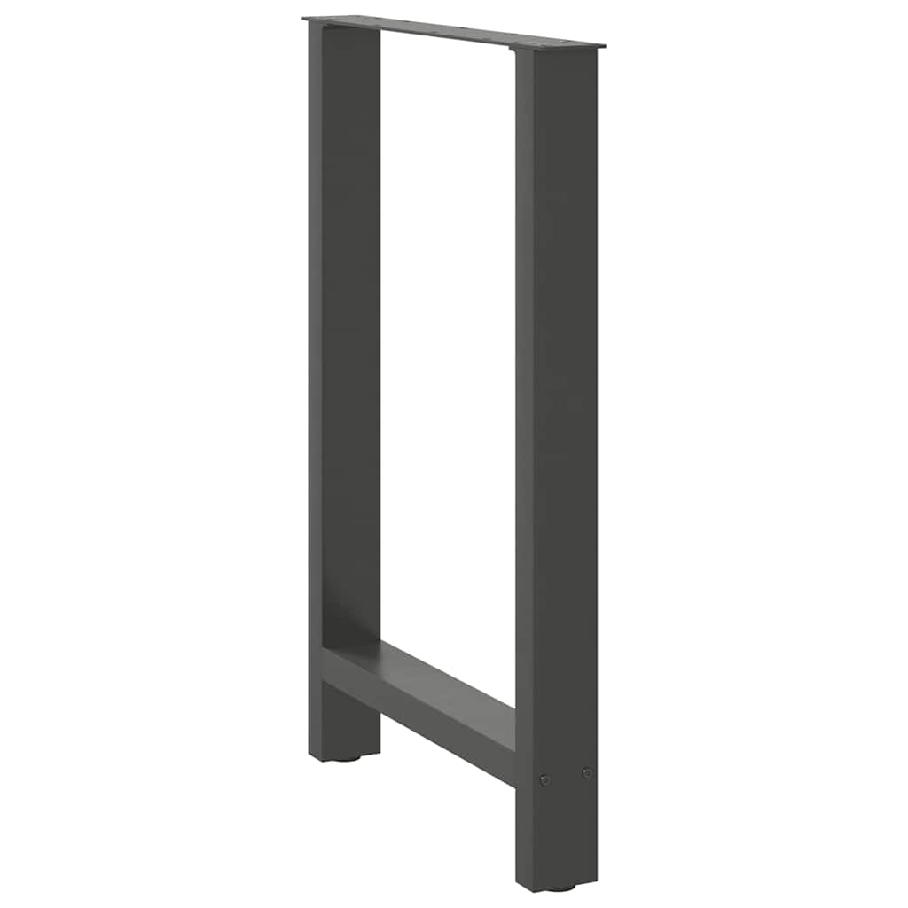 Pieds de table de bar Anthracite 2 pièces 60 x (90-91) cm Acier - XIOS