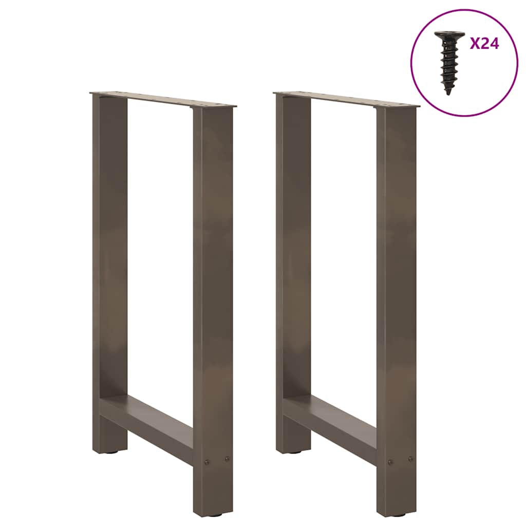 Pieds de table de bar en acier naturel 2 pièces 60 x (90-91) cm Acier - XIOS