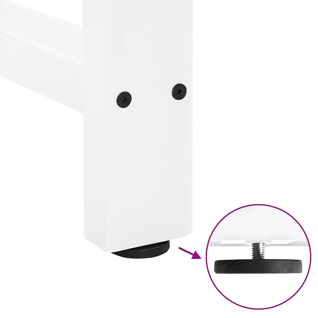 Pieds de table de bar Blanc 2 pièces 40 x (100-101) cm Acier - XIOS