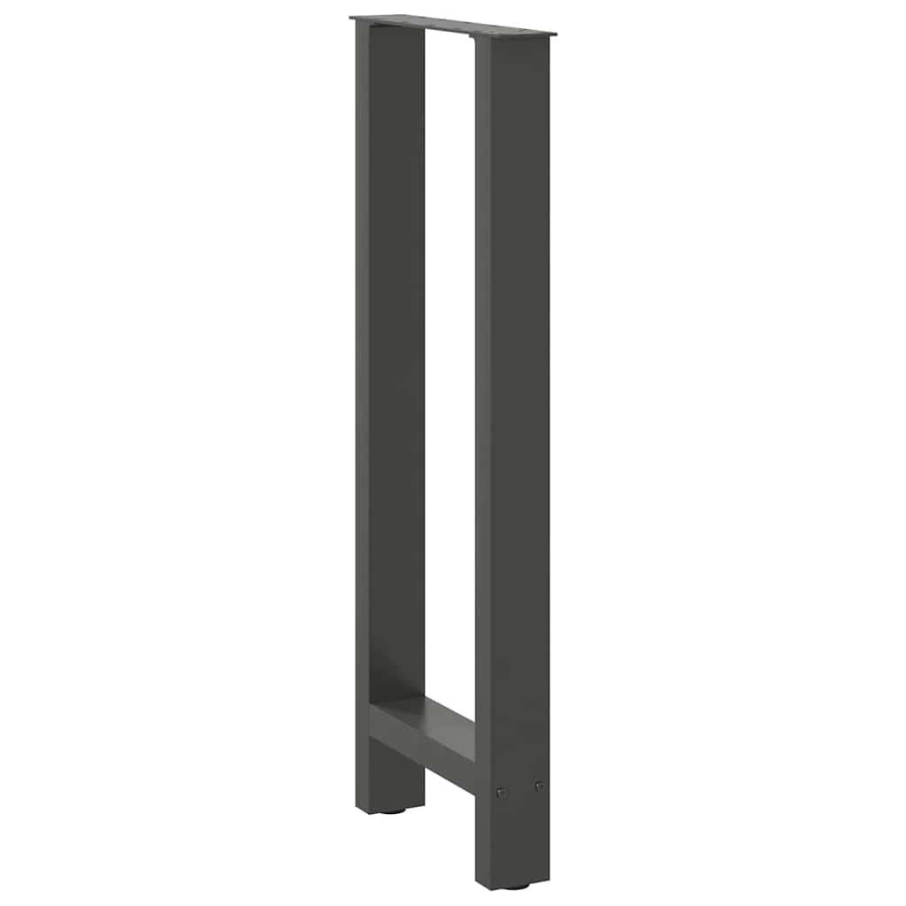 Pieds de table de bar Anthracite 2 pièces 40 x (100-101) cm Acier - XIOS