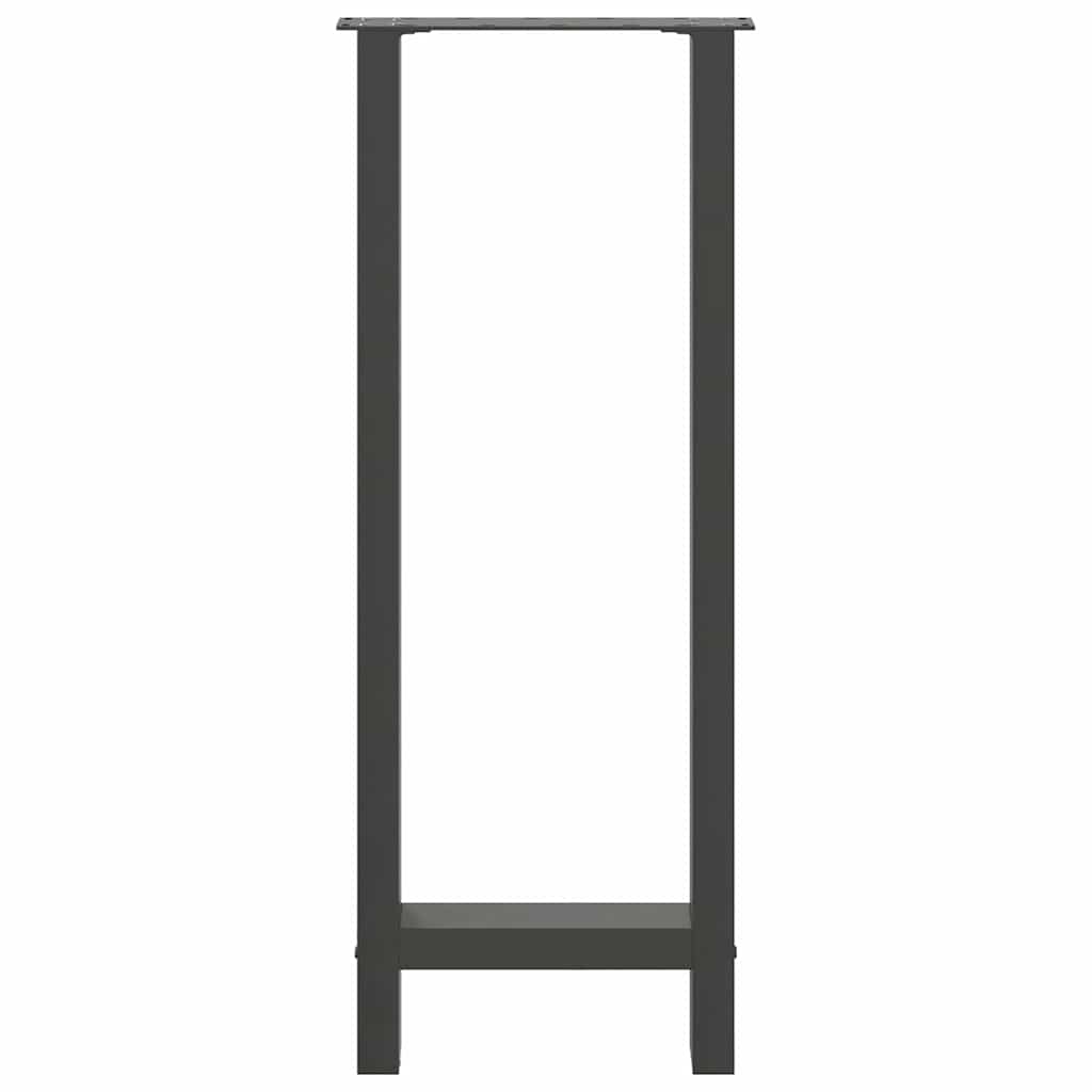 Pieds de table de bar Anthracite 2 pièces 40 x (100-101) cm Acier - XIOS