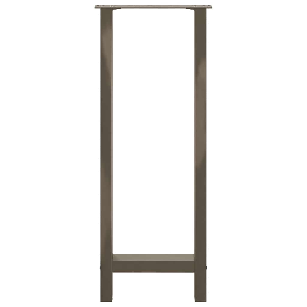 Pieds de table de bar en acier naturel, 2 pièces, 40 x (100-101) cm - XIOS