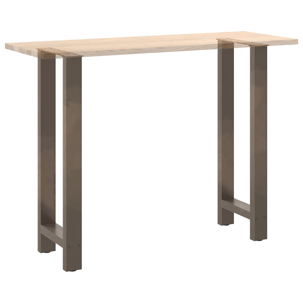 Pieds de table de bar en acier naturel, 2 pièces, 40 x (100-101) cm - XIOS