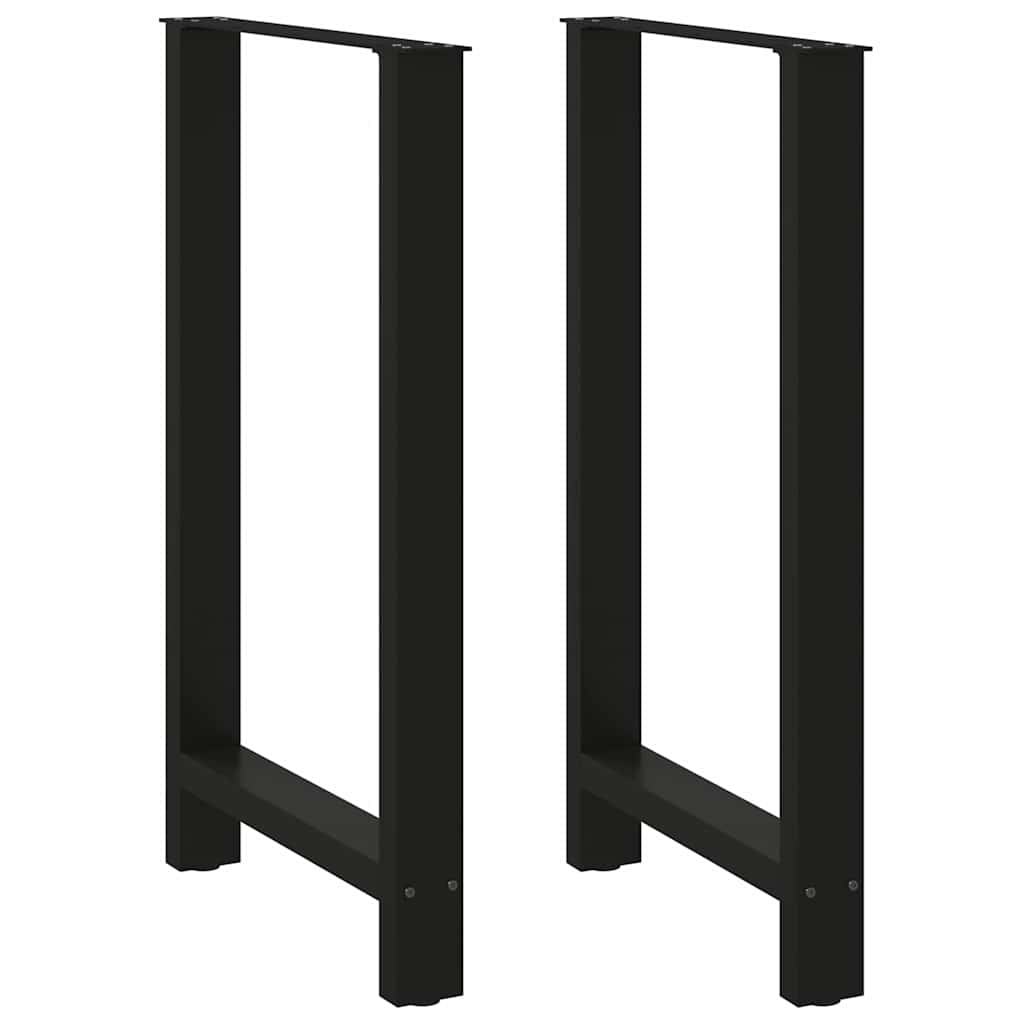 Pieds de table de bar Noir 2 pièces 60 x (100-101) cm Acier - XIOS