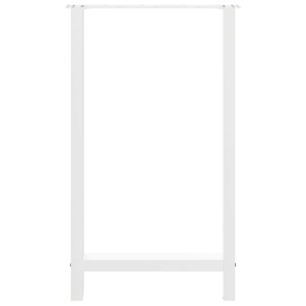 Pieds de table de bar Blanc 2 pièces 60 x (100-101) cm Acier - XIOS