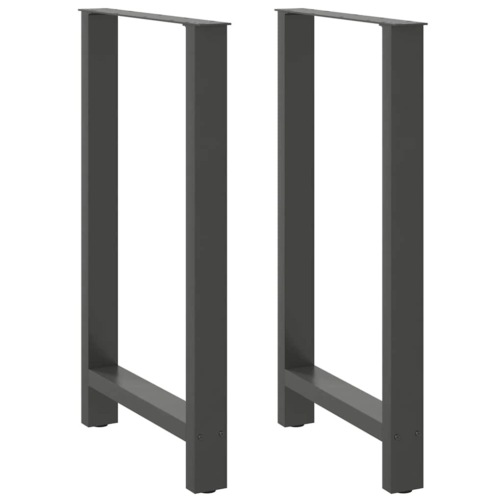 Pieds de table de bar Anthracite 2 pièces 60 x (100-101) cm Acier - XIOS