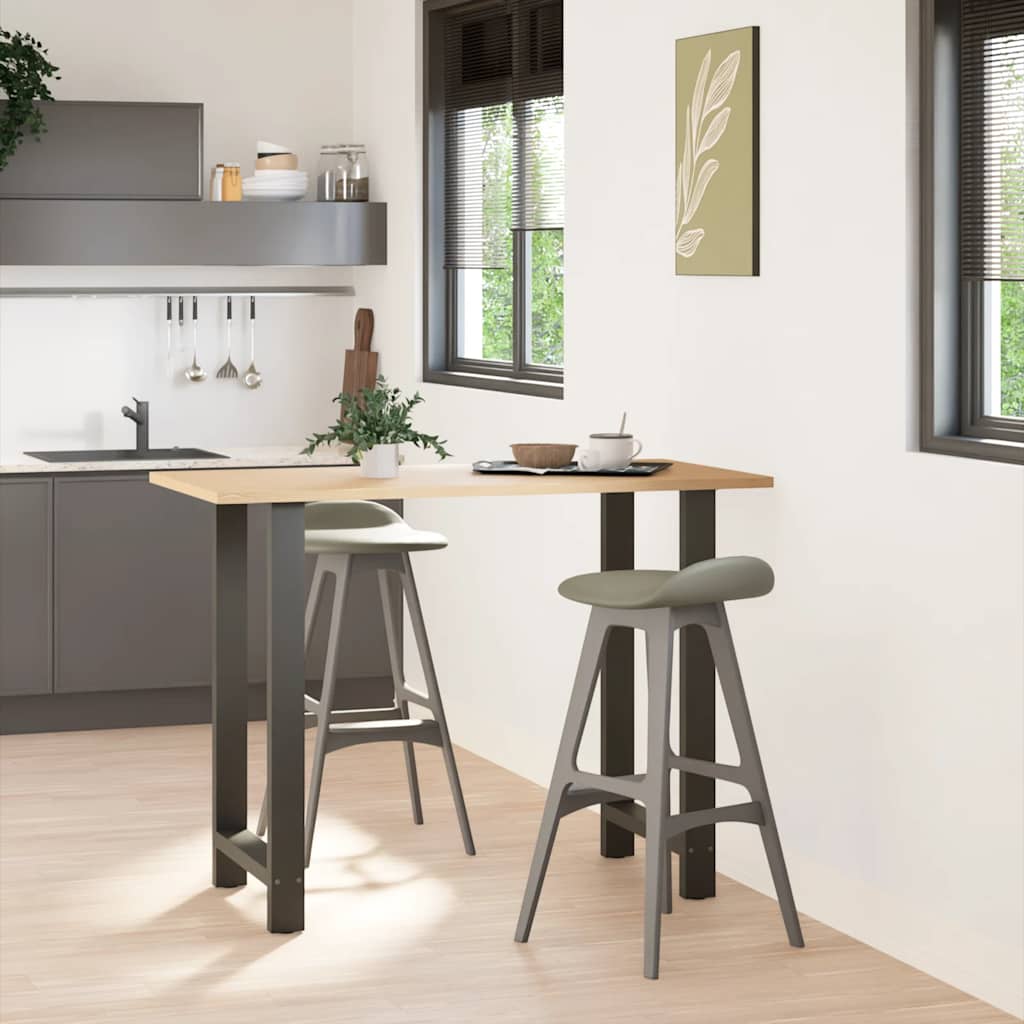 Pieds de table de bar Anthracite 2 pièces 60 x (100-101) cm Acier - XIOS