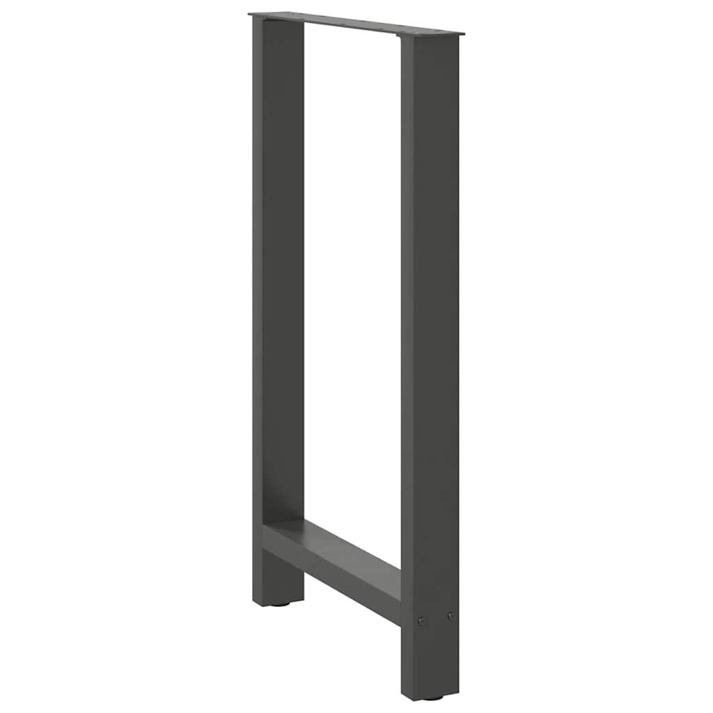Pieds de table de bar Anthracite 2 pièces 60 x (100-101) cm Acier - XIOS
