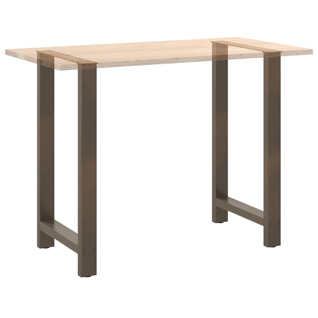 Pieds de table de bar en acier naturel, 2 pièces, 60 x (100-101) cm - XIOS