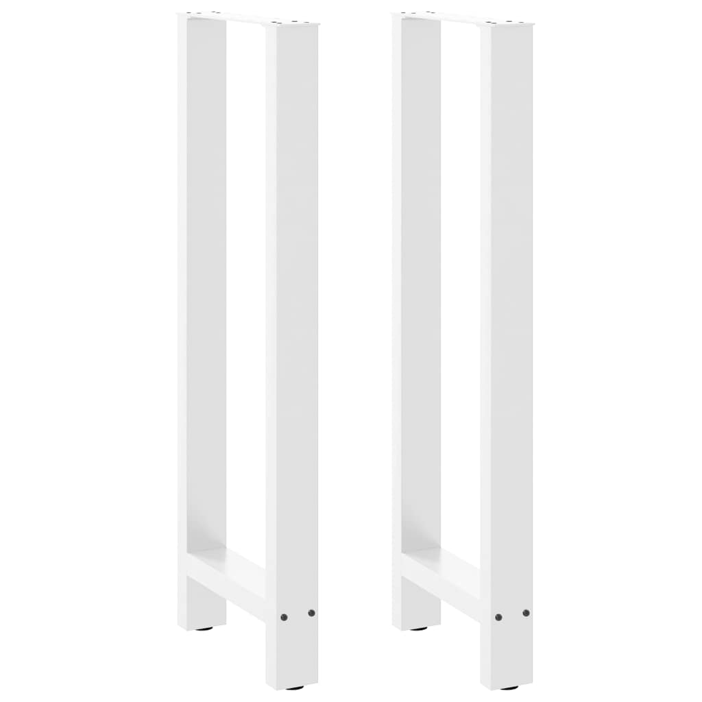 Pieds de table de bar Blanc 2 pièces 40 x (110-111) cm Acier - XIOS