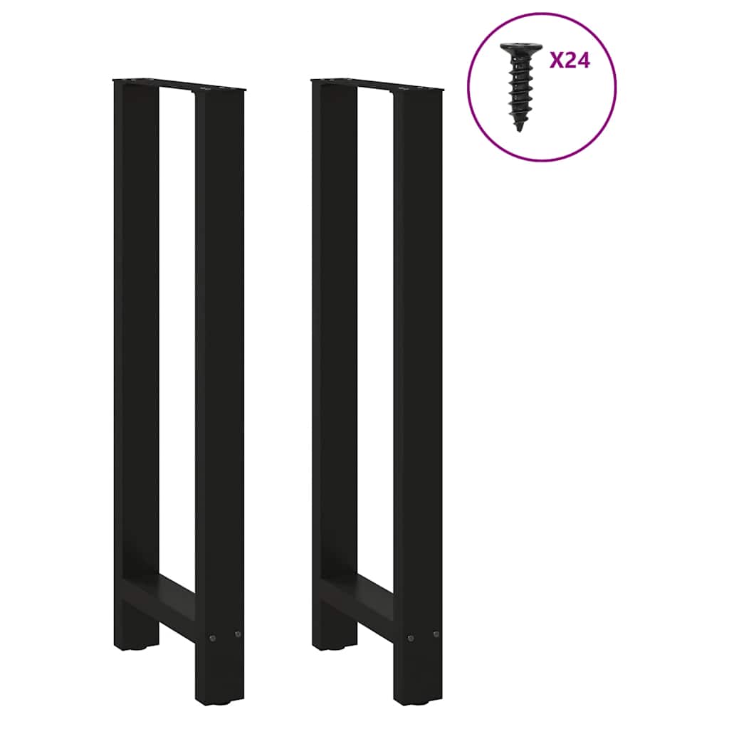 Pieds de table de bar Noir 2 pièces 50 x (110-111) cm Acier - XIOS