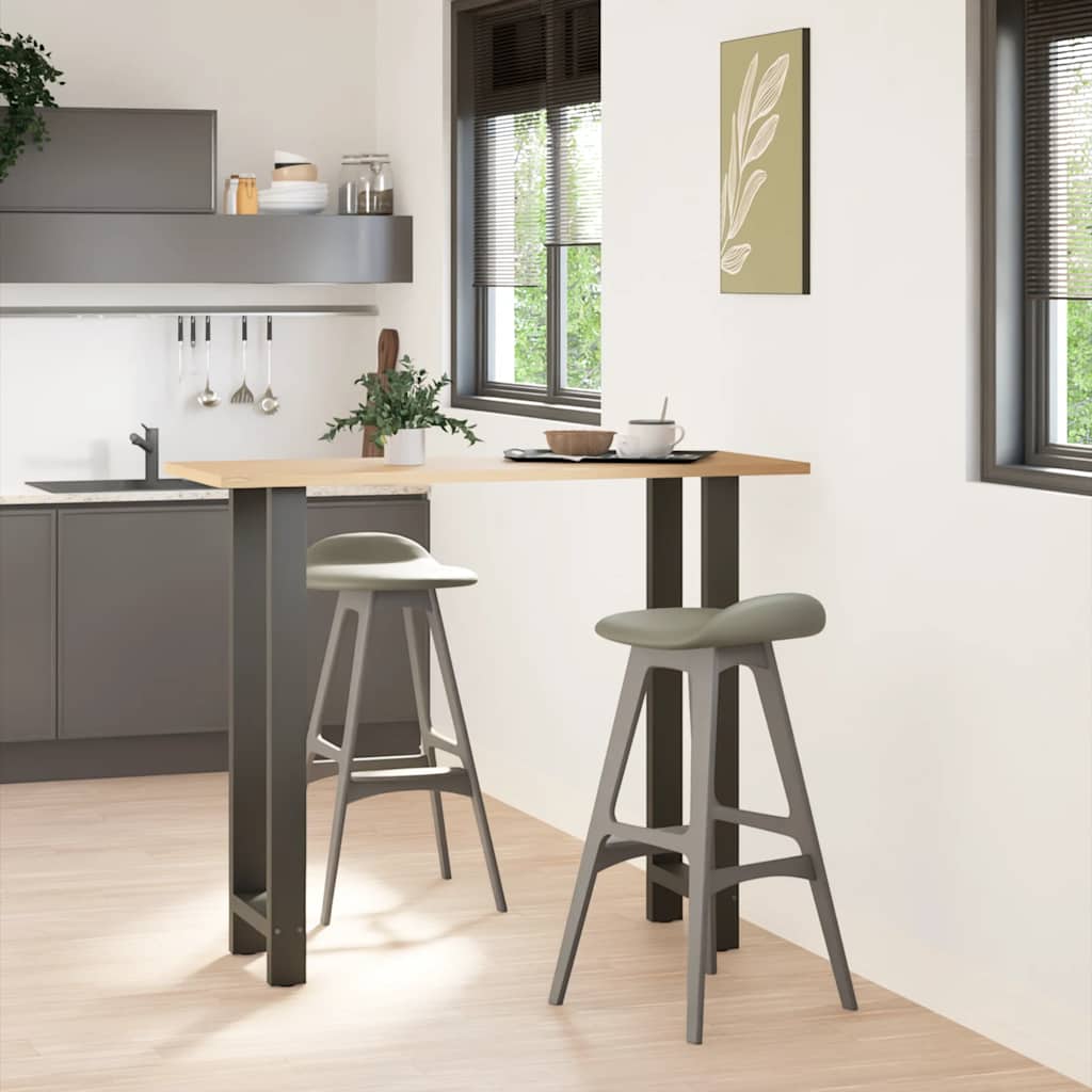 Pieds de table de bar Anthracite 2 pièces 50 x (110-111) cm Acier - XIOS