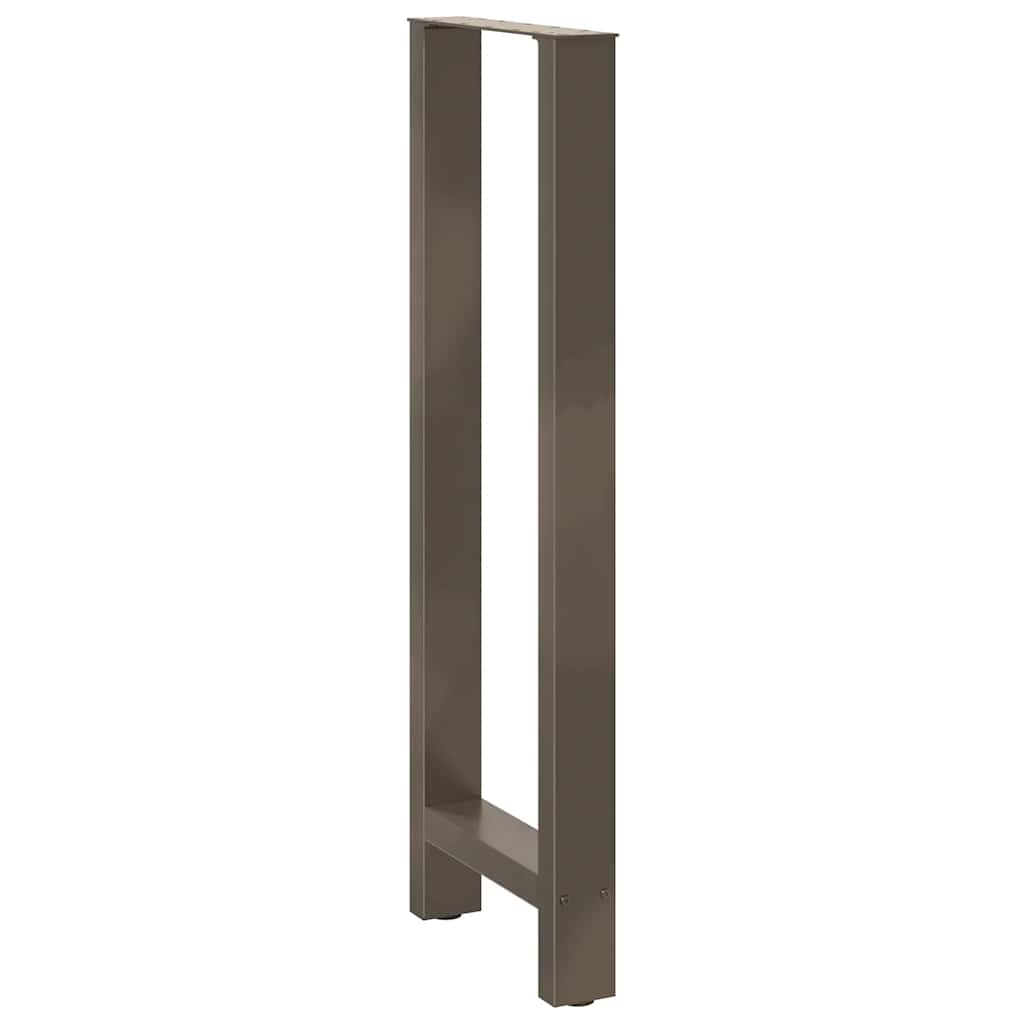 Pieds de table de bar en acier naturel, 2 pièces, 50 x (110-111) cm - XIOS