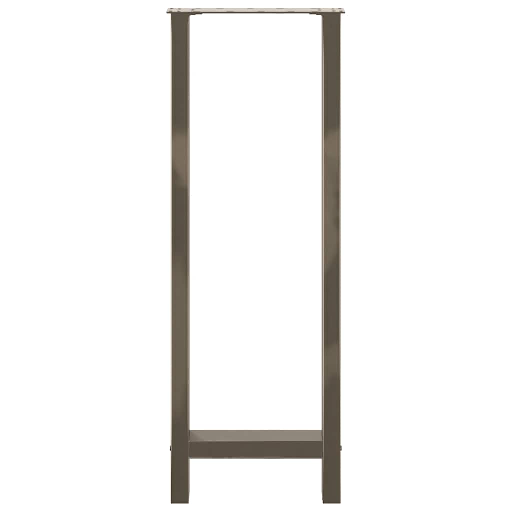 Pieds de table de bar en acier naturel, 2 pièces, 50 x (110-111) cm - XIOS